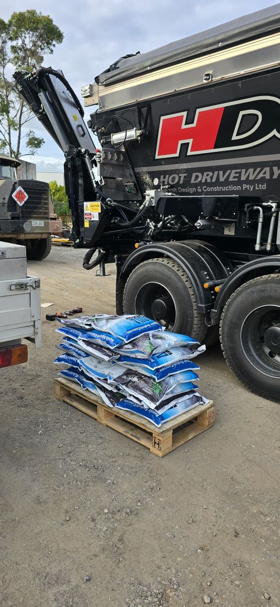 Palletised Aqua Patch bags ready for dispatch