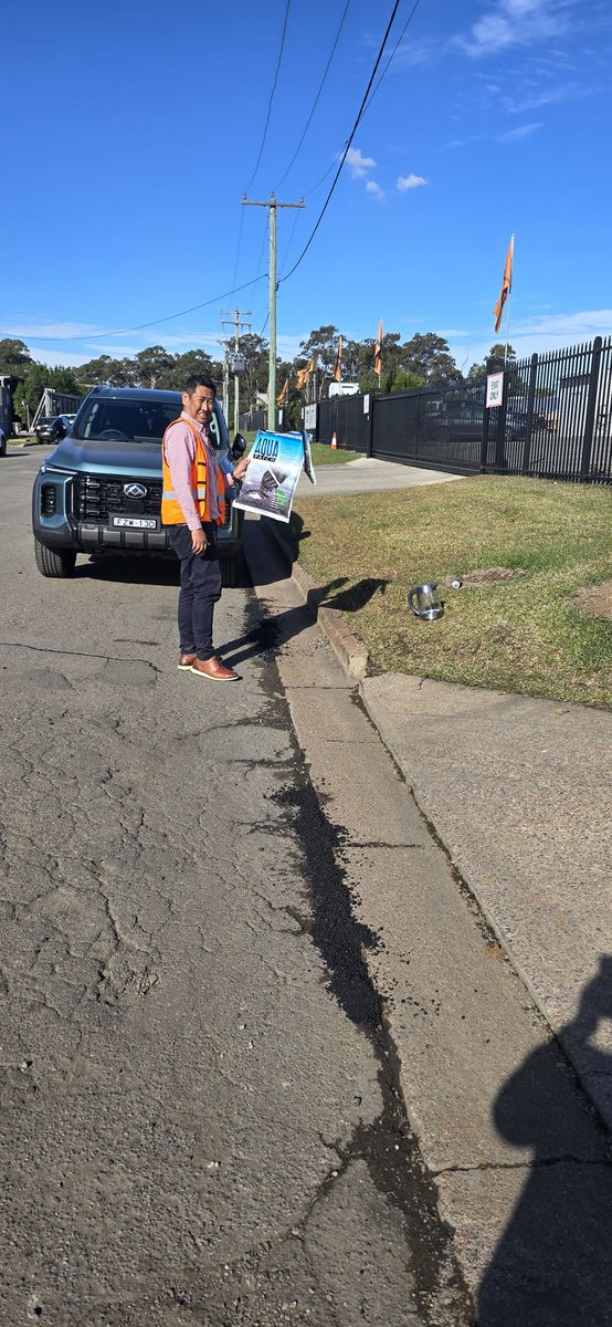 Finished repair on a residential street